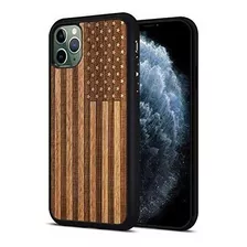 Jubeco iPhone 11 Pro Max Funda De Madera, Cubierta Protector