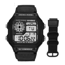 Reloj Digital Deportivo Hombre Nailon Resistente Agua Synoke