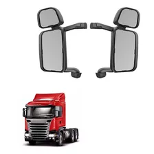 Conjunto Espelho Scania T124 R124 Plano Auxiliar Par