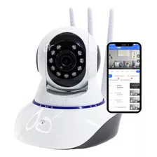 Camera Robo 3 Antenas Ip Wifi 360º 1080p Sistema Yoosee