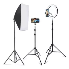 Tripé Profissional 2 Metros Camera Celular Ring Light Led