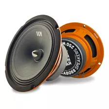 Bocina Tipo Medio Rango War Audio Cabo68 Para Carros, Pickups & Suv Color Naranja De 6.5 X 2 Unidades