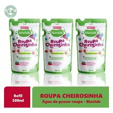 3 Sachês Água De Passar Roupa Cheirosinha Bioclub 500ml