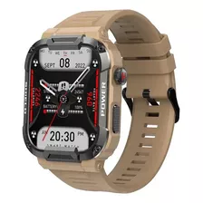 Smartwatch Carrello Mk66 Llamadas Táctico Militar - Marrón