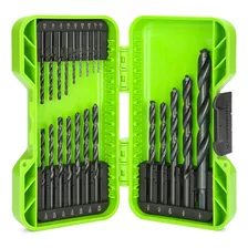 Juego De Brocas De Oxido Negro Greenworks, 21 Piezas