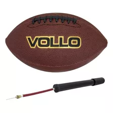 Bola De Futebol Americano Nfl Vollo + Bomba De Ar P/ Encher