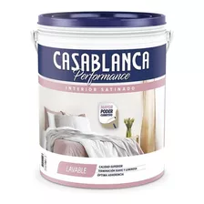 Pintura Latex Satinado Casablanca Performance X 20 Lt Flores