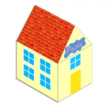 Caja Casa Peppa Pig Y Personajes Imprimible