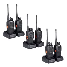 Kit 6 Radio Comunicador Profissional Haiz 888s Uhf 16 Canais