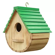 Casa Para Pájaros De Madera Natural Para Jardín
