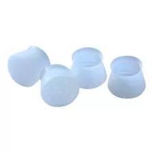 Protetor Para Pés De Cadeira E Mesa Em Silicone 4 Cor Branco Desenho Do Tecido Liso