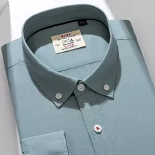 Camisa Masculina De Algodão Oxford De Manga Comprida Durável