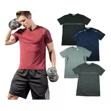 Pack 3 Camiseta Polera Manga Corta Deportiva Hombre Surtido