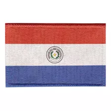 Patch Sublimado Bandeira Paraguai 5,5x3,5 Bordado