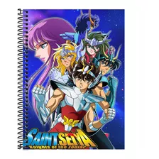 Caderno Saint Seiya 10 Matérias 200 Folhas Capa Dura