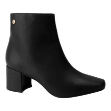 Bota Feminino Via Uno Salto Grosso Bico Quadrado Cano Curto