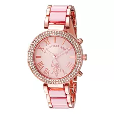 U.s. Polo Assn. Usc, Reloj Elegante Color Rosa De Cuarzo Pa.