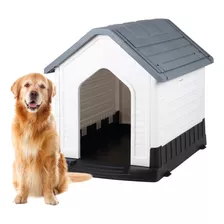 Casa Para Perro Raza Extra Grande 98x79x97cm Plastico Con Techo Y Piso Elevado Ideal Para Exteriores E Interiores Protección Uv Armable Y Facil De Lavar Resistente A La Humedad