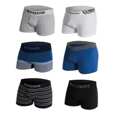 Pack 6 Boxer Hombre Stone Algodon