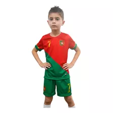 Uniforme Cristiano Ronaldo Camisa E Shorts Portugal