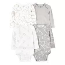 Carter´s.pack Body´s.manga Larga Nubes.3,6,9,12,18, 24 Meses