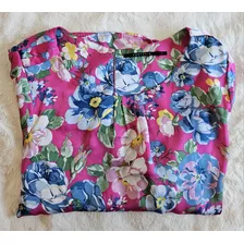 Blusa Portsaid Flores Rosa