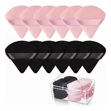 Set 12pz Maquillaje Puffs Polvo Triángulo Esponja Maquillaje