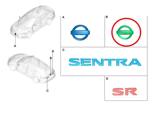 Emblema Trasero Nissan New Sentra B18 Foto 2