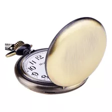 Mudder Reloj De Bolsillo Clasico De Acero Vintage Liso Para