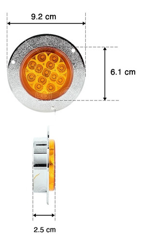 Plafon Redondo 13 Led 2.5 PuLG Universal Base Cromo 12-24v F Foto 10