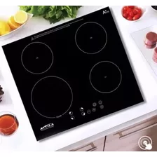 Fogão Cooktop 4 Queimadores Indução Mesa Vitrocerâmica 220v Cor Preto