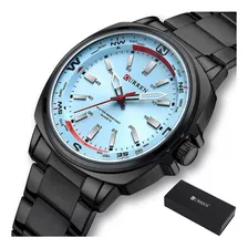 Reloj De Pulsera Crrju De Acero Inox. Y Cuarzo Para Hombre