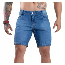 Bermuda Jeasn Curta Básica Mauricinho Shorts Jeans 100%