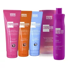 Kit Cronograma Capilar Com Shampoo 500ml - Fashion Gold