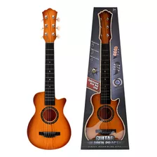 Guitarra Acustica Juguete Infantil 6 Cuerdas Principiantes Color Marrón Material Del Diapasón Plástico Orientación De La Mano Diestro