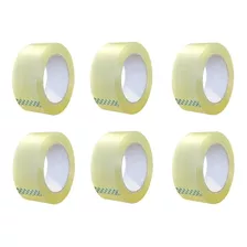 Pack X6 Cintas De Embalaje Transparente 48 Mm X 50 Mts 