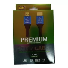 Cable Hdmi Full Hd 4k 2.0 1080p 60hz 3d Premium 3mt 1.5mt 