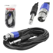 Cabo Microfone E Violão Mono Xlr / P10 5 Metros Xt-5326