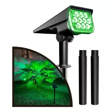 Luminária Solar Jardim 50w Led Potente Cor Verde