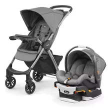 Carriola De Paseo Chicco Mini Bravo Plus Travel System Slate Con Chasis Color Gris