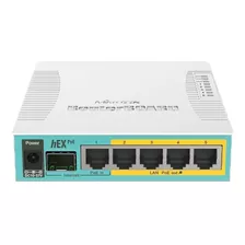 Router Mikrotik Routerboard Hex Poe Rb960pgs Blanco Y Turquesa 100v/240v