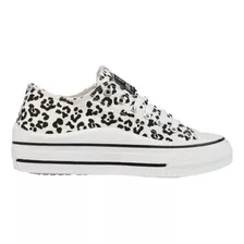 Tenis Choclo Belinda Peregrin 8102 Animal Print Para Mujer