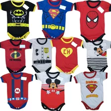 Revenda Kit Com 10 Bodys Bebês Personagens 