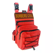 Kit Bombeiro Civil Bornal Porta Treco C/ Bolso+ Emborrachado