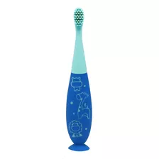 Escova Dentes Infantil Em Silicone Reutilizável Azul Marcus