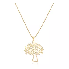 Colar Feminino Amoeto Árvore Da Vida Ouro 18 / Ródio Prata