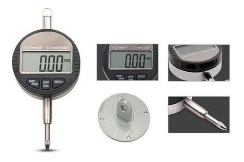 Relógio Comparador Digital 0-12.7mm - Precisão 0,01mm + Bate