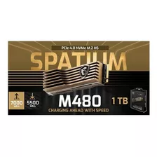 Solido M2 1tb Msi Spatium 7000/5500mbs Disipador Pcie4.0/3.0