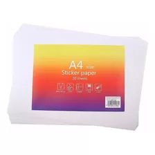 Papel Autoadhesivo A4 Blanco Mate Adhesivo Laser Inkjet 20hs