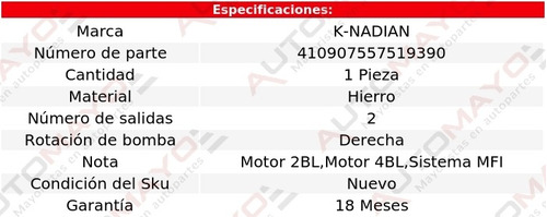 Bomba Agua K-nadian Chevrolet Del Ray V8 4.6l 58 Foto 3
